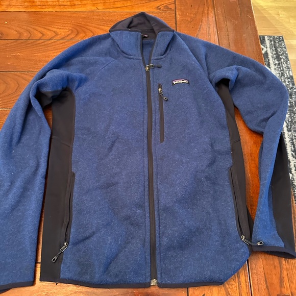 Vintage Patagonia Blue Zip Up With Pockets Fleece Sweatshirt - Picture 1 of 5